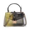 Ny mote Bærbar Gradient Transparent Jelly Bag Rivet Godteripose Skulder Messenger Square Bag