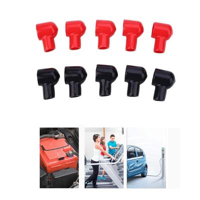 Durable Battery Terminal Insulating Cap Soft Negative Positive Terminal Cover Car Motorcycles Boat