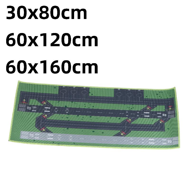 Runway Design Floor Rug 1Pcs Aviation Airport Track Non-Slip Soft Mat for Bedroom Game Room Living Room