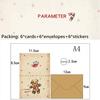 6 Set New Year Wedding Stickers Birthday Best Wishes Christmas Greeting Card Merry Christmas Wishing Message Cards