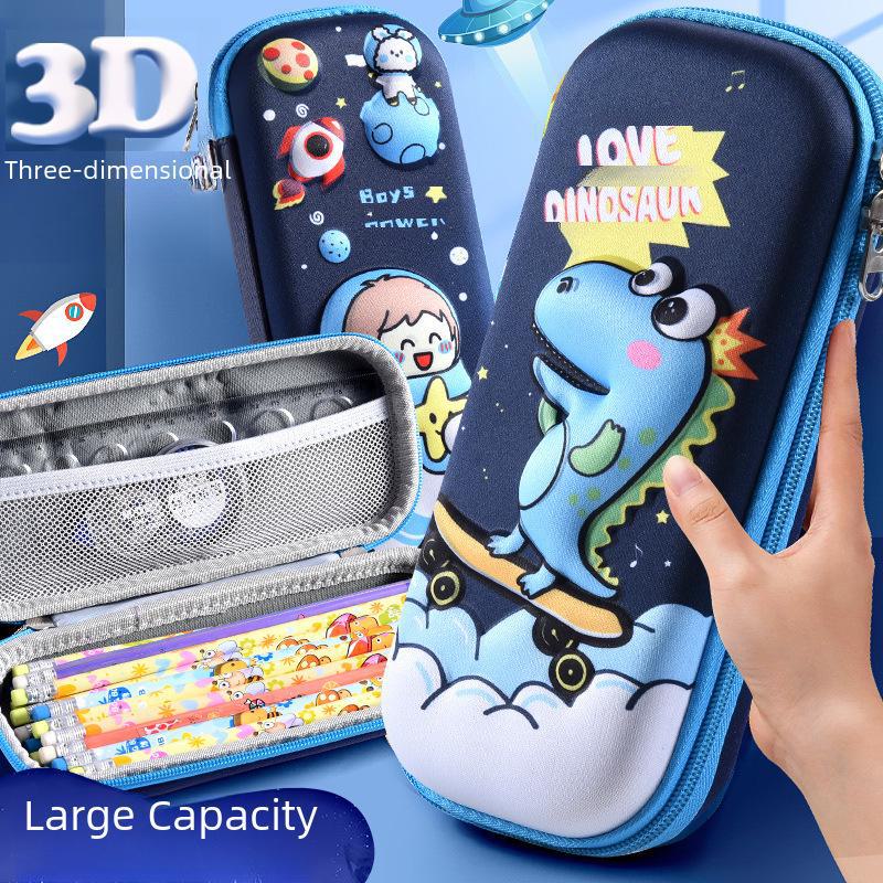 3D Cartoon Große Federtasche für Kinder - Multifunktionale Federtasche, Kindertagsgeschenk