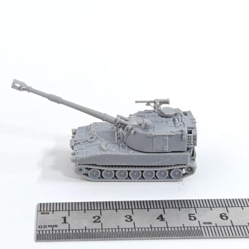 5PCS 1/144 DIY M109 Self-Propelled Howitzer (Paladin) 3D Resin Model Kit - US Mobile Artillery System