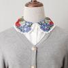 Perfect Match Vintage White False Collar With Embroidery Fake Collar Women Chiffon Detachable Collars Nep Kraagie Clothing Accessories