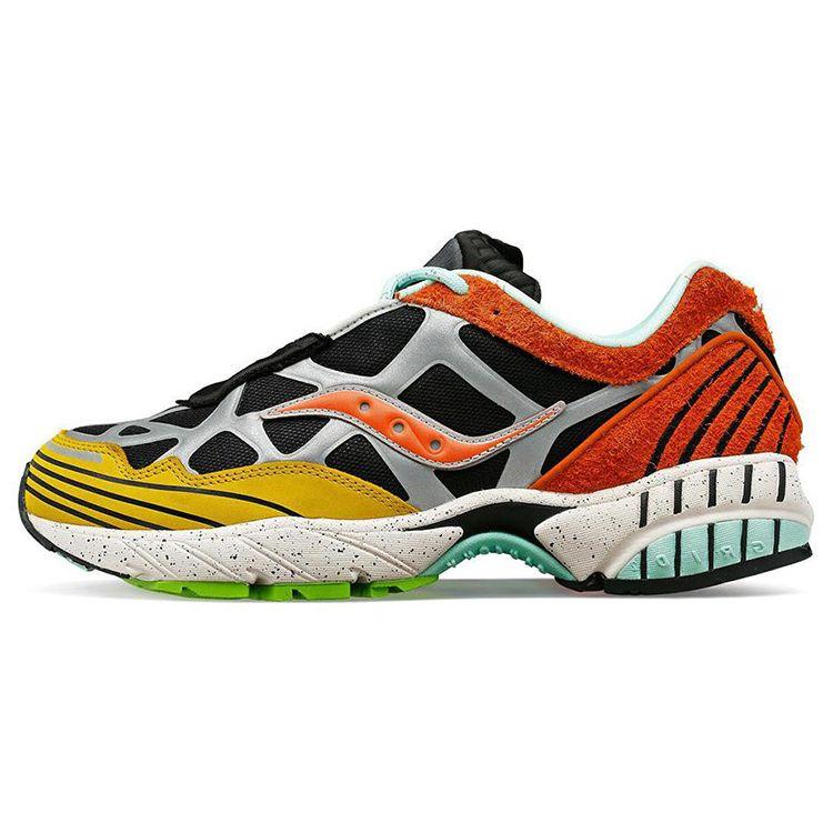 Saucony Grid Web Trailian Unisex Sneakers Black Brown Mustard S70745-8 41