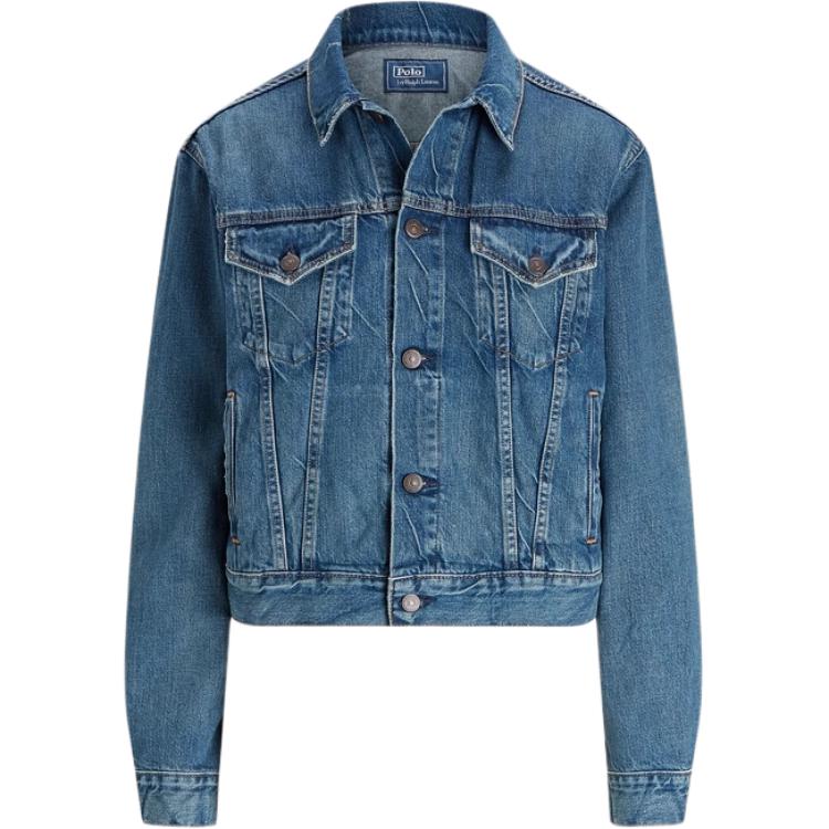 

Polo Ralph Lauren Свободная однотонная куртка с длинным рукавом Женские куртки Синий WMPOOTWNDK20025-400 L