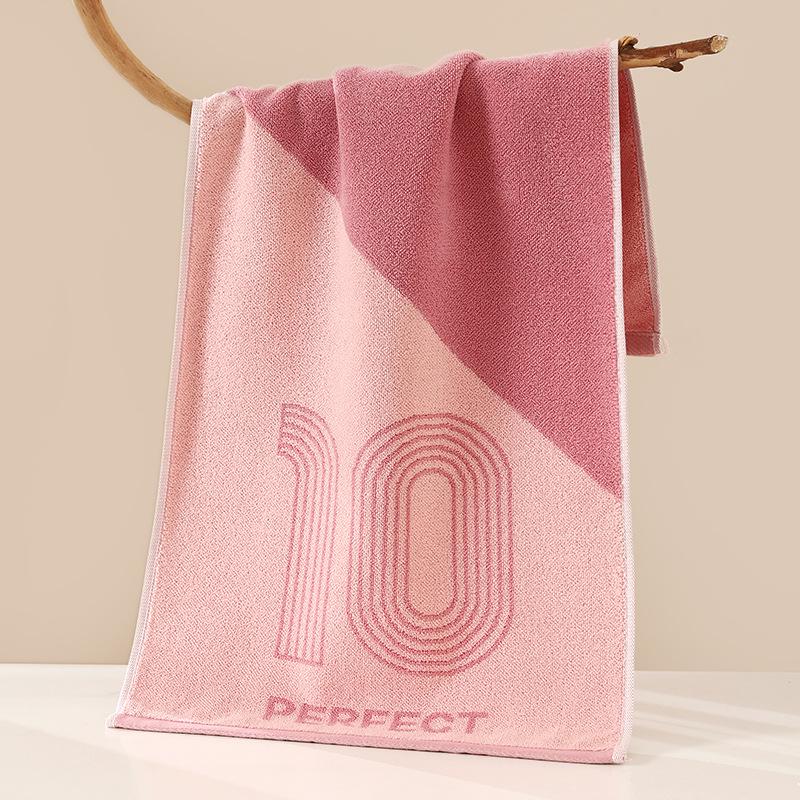 Thick, Absorbent Striped Cotton Face Towel - Soft Yarn-Dyed Design for Adults