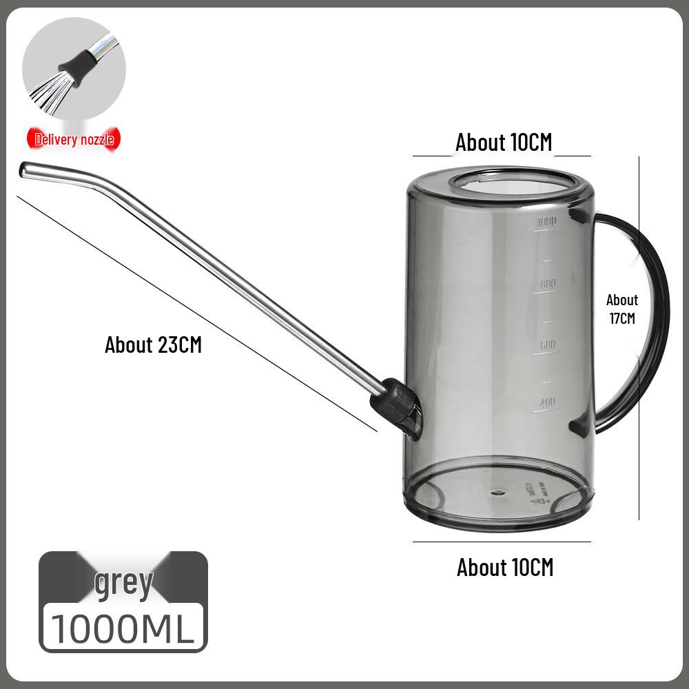 

Transparent Large Capacity Stainless Steel Watering Can with Long Spout for Gardening.