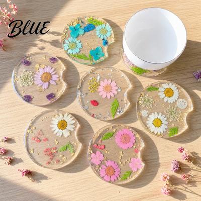 Mirror Polished Coaster Car Coaster Durable Resin Flower Drink Takeaway Cup Coffee Holder