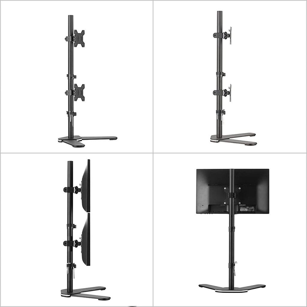 Bracwiser Monitor Arm Dual Display Upper and Lower 2 PC Monitor LCD Display Arm Compatible with Load Capacity 10kg VESA Standard ML7802 Stand,
