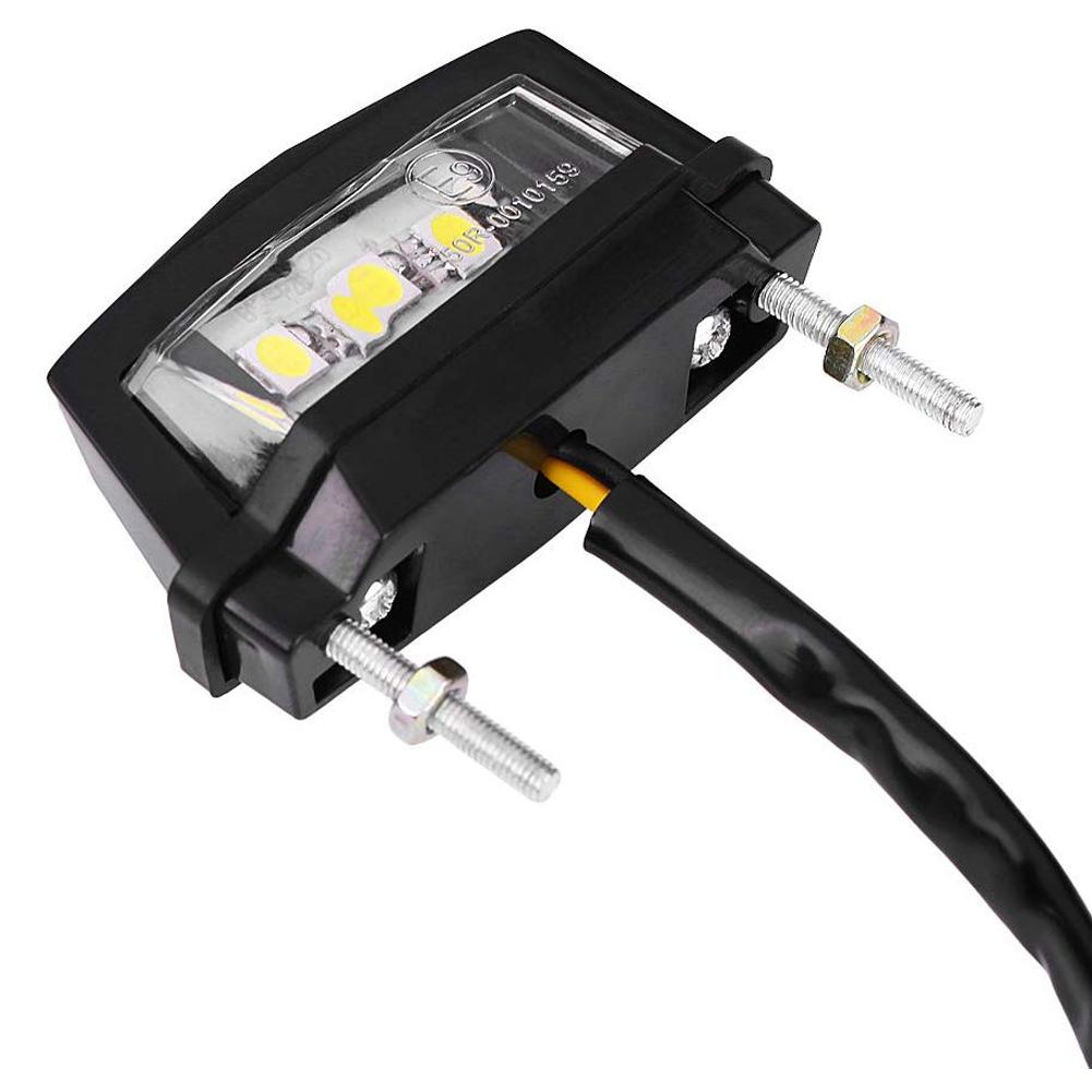 Mini Motorcycle LED License Plate Light 12V Motorcycle License Plate Light Material: Plastic