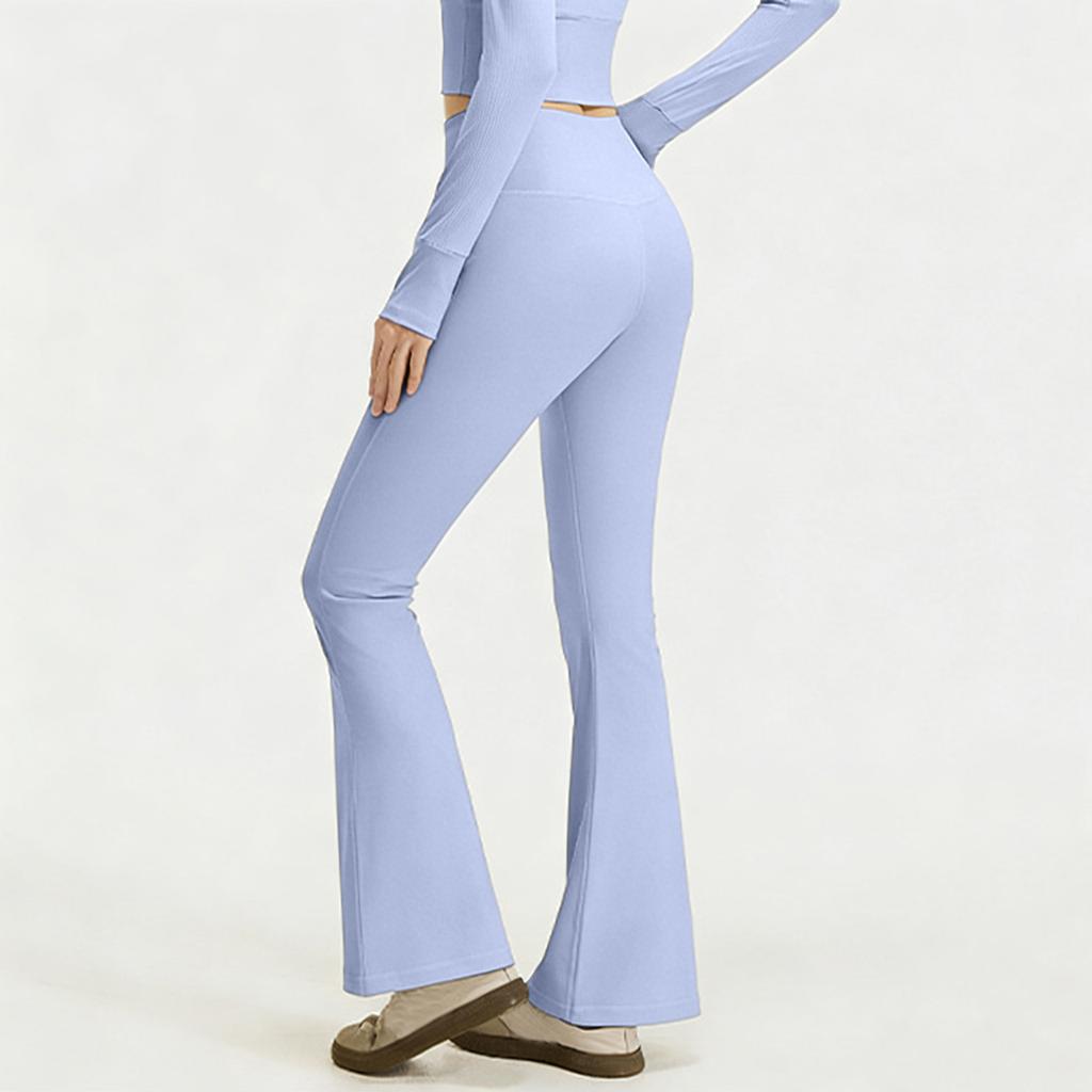Dames Zeer Elastisch Slim-fit Afslankende Yogabroek Casual Sport Wijde Pijpen Broek