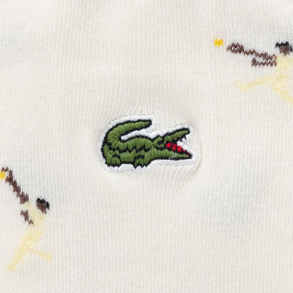 [lacoste] Men's Tennis Pattern Mid Socks RA530E-56G056