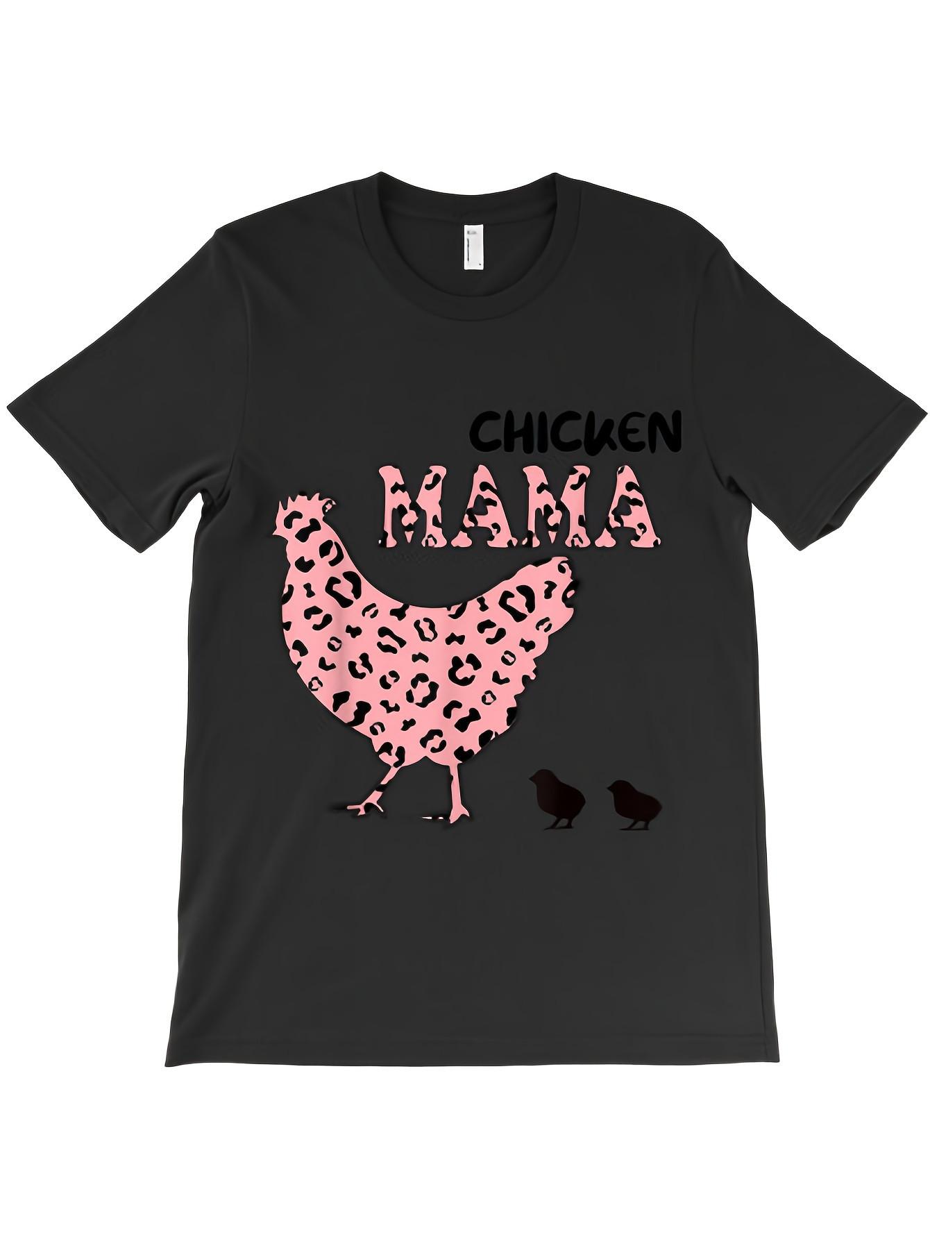 Top Pick Unisex Retro Chicken Mama Graphic TShirt S