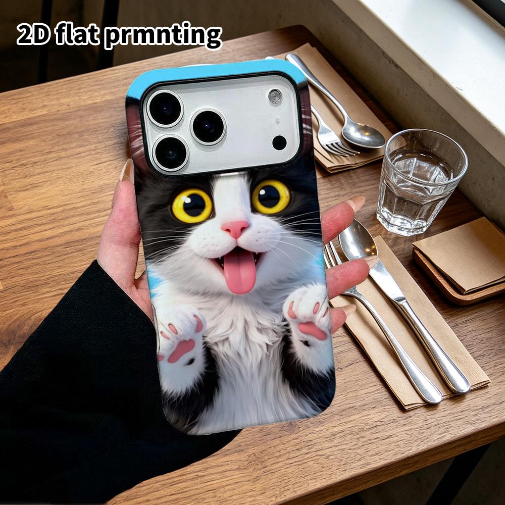 Phone Case: 2D Flat Samsung Galaxy A34 A35 M05 M06 S20 S22 S21 FE Plus 5G Protective Case, Black and White Cow Cat, Perfect Christmas and Halloween Ho
