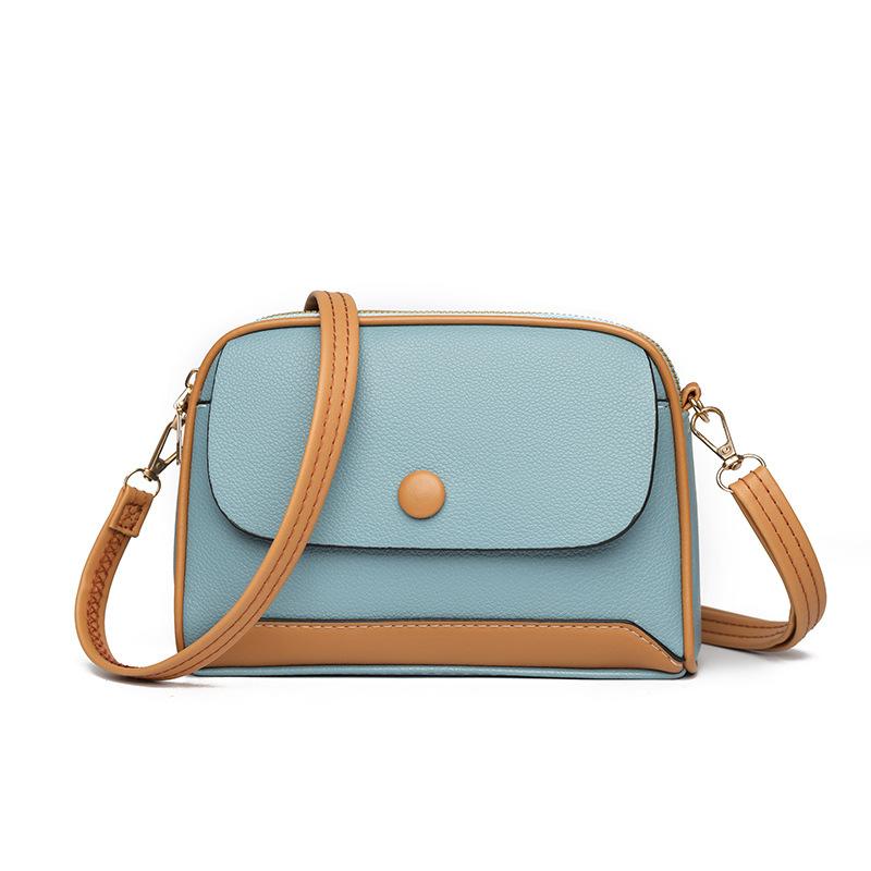 Trendy solid color covered crossbody bag, women's shoulder bag, mini small bag