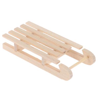 1/12 Spielzeughaus Miniatur Holz Weihnachtsschlitten Modell Diy Zubehör