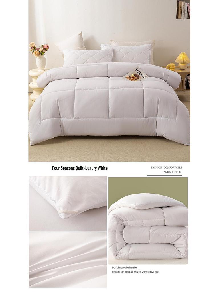 Four Seasons Brushed Quilt: Thick Silk Cotton for Spring, Autumn, and Winter – Ideal for Dorms and Hotels
