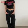 Simple Starry Summer Pink Pu Belt With Alloy Buckle For Women