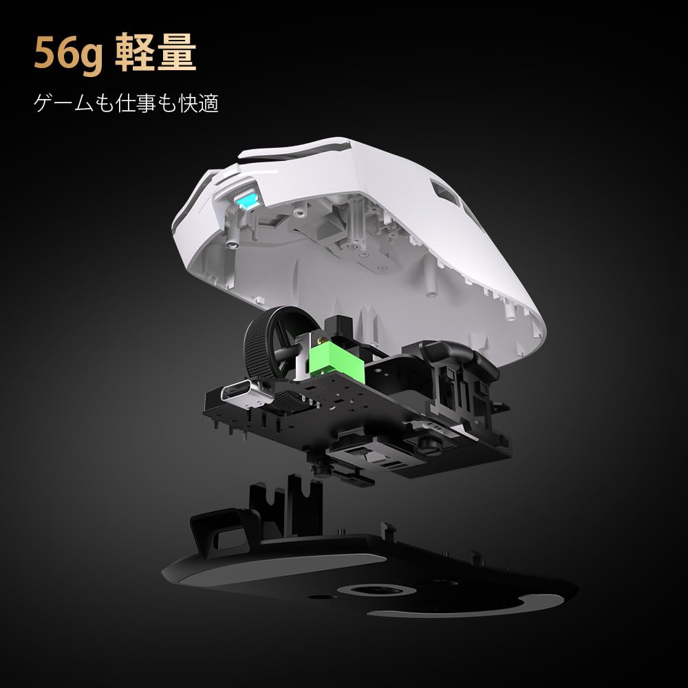 DELUX Wireless Gaming Lightweight 8000Hz Polling PAW3395 Sensor 26000 100 Million M700PRO+ Mouse, 56g, Rate, DPI, Clicks, 60-Hour Lifespan, Dual-Mode