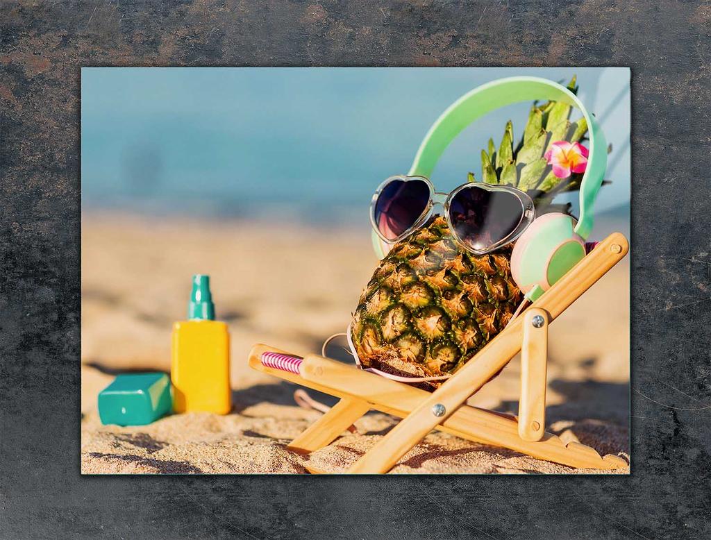 SZKLANA PŁYTA OCHRONNA NA KUCHENKĘ 70x52 ANANAS