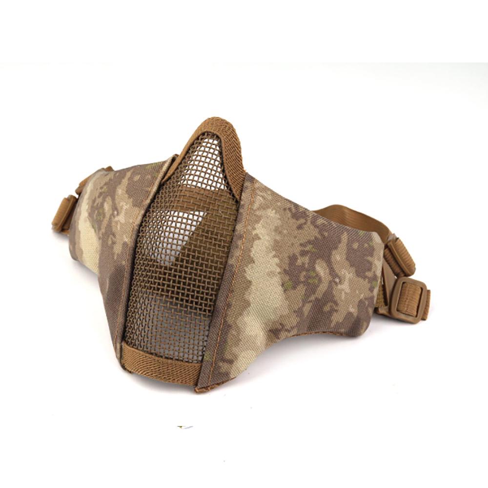 V10 Tactical Outdoor Self-Defense Steel Mesh Half-Face Mask