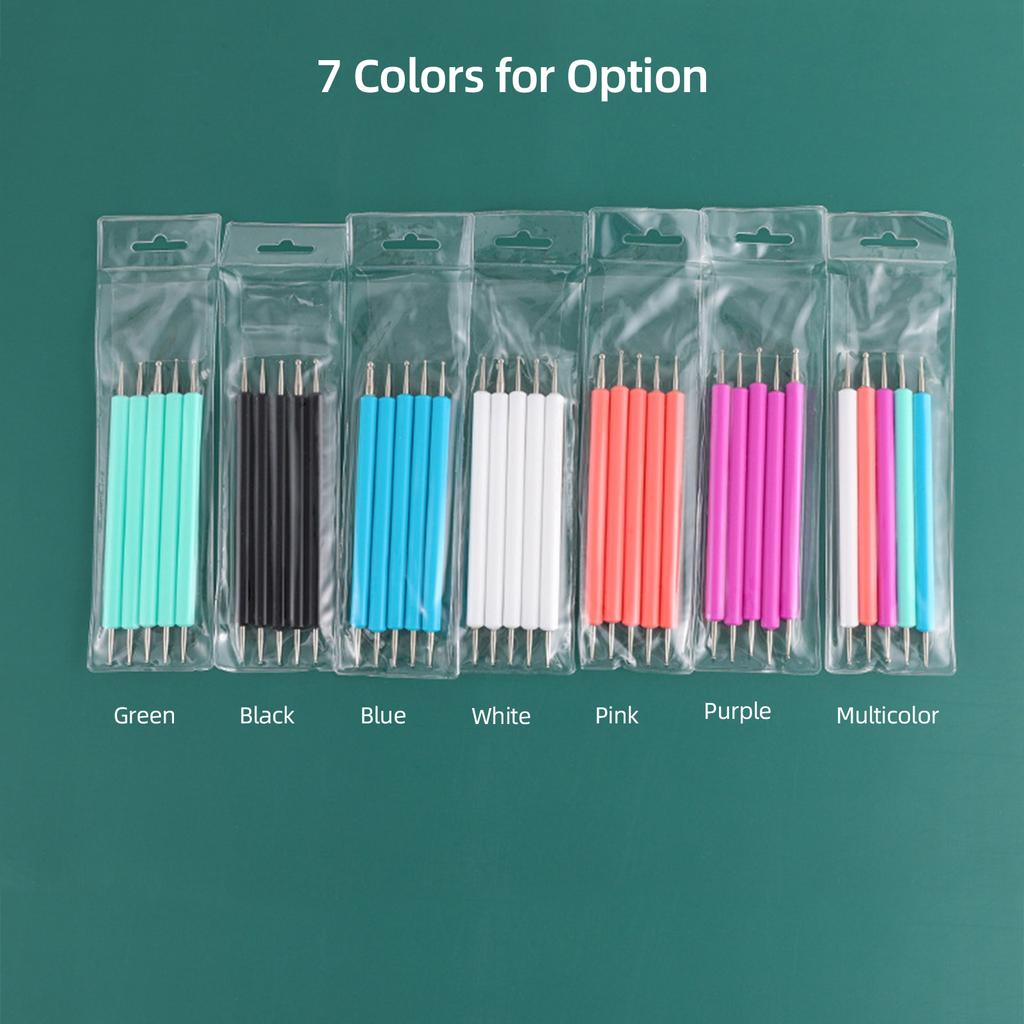 5pcs Double Ended Dotting Tools Set Pattern Tracing Ball Stylus Pen for Mandala Rock Painting
