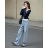 French Style Lapel Contrast Knit Cardigan