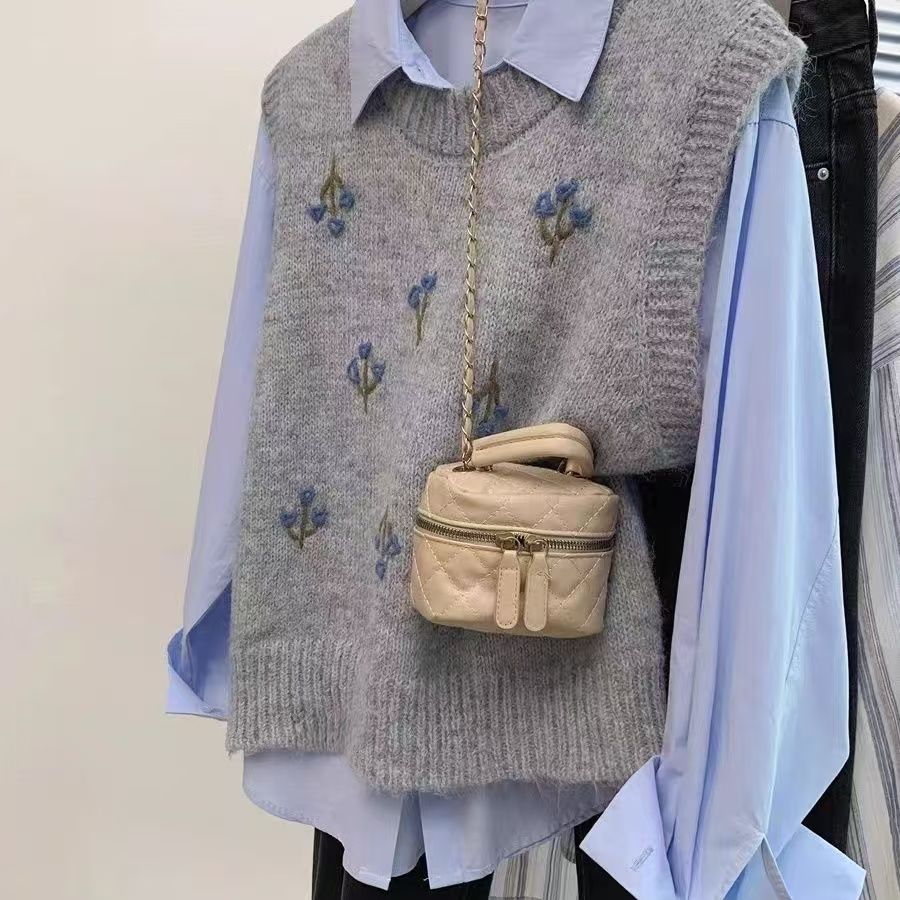 

Женский серый кардиган, вязаный жилет, топ без рукавов, свитер в корейском стиле для весны, осени и зимы XL