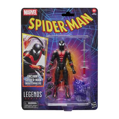 Hasbro Marvel Legends Series Uncanny Retro Embalagem Blister Comics Figura de Ação Colecionável G2352 Autêntico Homem-Aranha (Noturno)