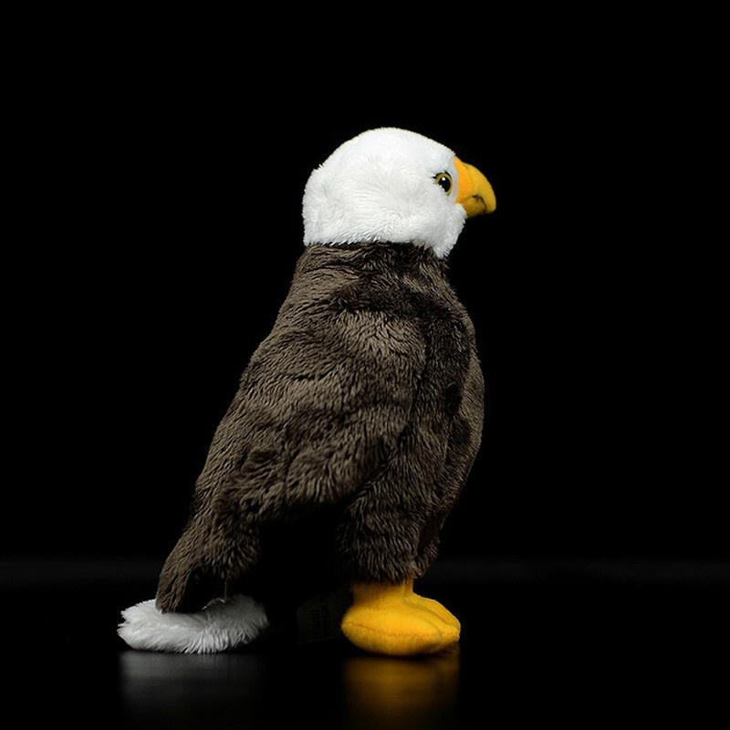 Simulation Animal Bald Eagle Plush Doll Standing Whitehead Eagle Bird Plush Toys