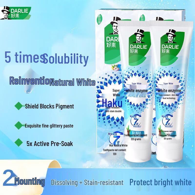 Darlie Enzyme Whitening Toothpaste with Cedar Mint (2-Pack)