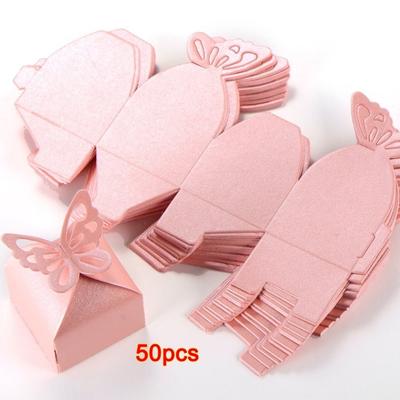 50pcs Wedding Decoration Candy Box Wedding Party Baby Shower Favors Gifts Candy Boxes