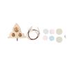 Pet Bird Parrot Wood Foraging Platform Stand Rack Triangle/Square Chewing Bites Intelligence Feeders Natural Stand For Parrots