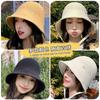 Summer Hat Women's Fashion Knitted Sweet Small Clear Bucket Hat Summer Sunshade Sun Hat