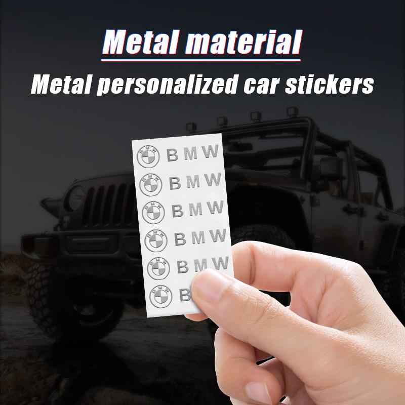 BBJE7 3D Metal Emblem Stickers Car Styling Interior Decoration Decals For BMW F15 E90 E91 E92 E93 E60 E70 F10 F07 E63 E64 F12 F13 G30