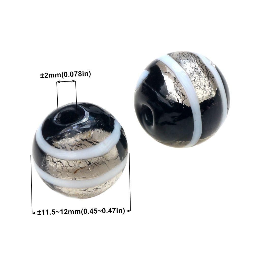 Black Color Series 2/4/6PCS/LOT Mixed Style Handmade Lampwork Glass Beads For Crafts Charm Bracelets/Earring DIY Jewelry Making