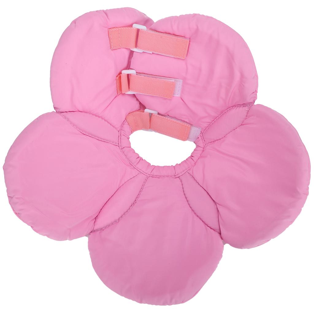 Flower Shape Dog Protective Collar Adjustable Pet Soft Wound Recovery Neck CollarPink M
