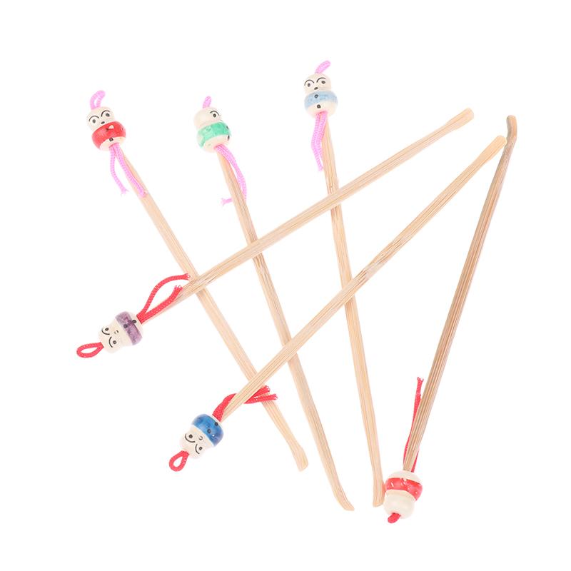 10/20 Pcs Bamboo Ear Cleaning Spoon Cartoon Head Earwax Removal Skid Resistant Wood Ear Cleaner Kit Ear Picks Removal