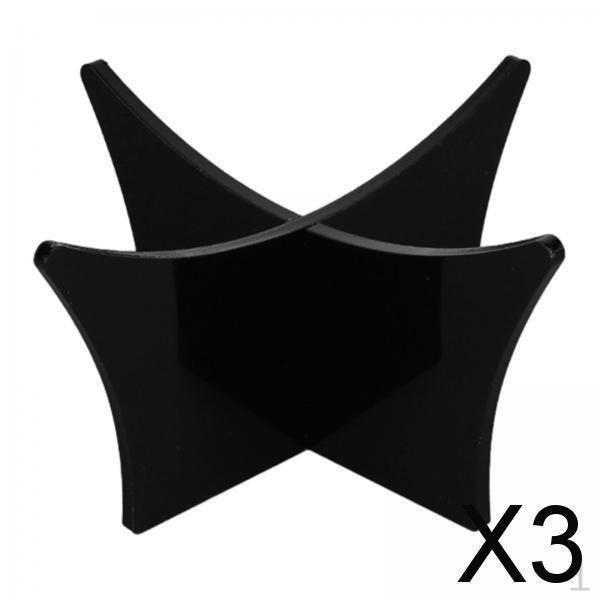 Acrylic Ball Holder Display Stand for Sports Memorabilia , Black, 3