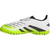 Adidas Predator Club Vel Versatile Comfortable Durable Low-Top Kids Soccer Shoes Kids Soccer Shoes White Black Green JH8871
