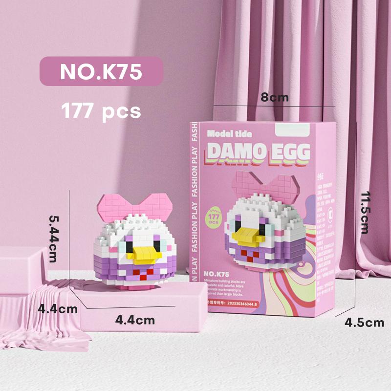 MINISO Sanrio Disney Anime Cartoon Actionfiguren Diamant Mikro Kleine Partikel Bausteine Hello Kitty Stitch Kinderspielzeug