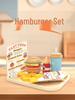 Children's Wooden Play Kitchen Hamburger Set: Educational Toy for Boys and Girls