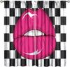 Glitter Lips Decor Window Curtains Red Sequins Sparkling Black White Leopard Zebra Home Kitchen Livingroom Coffee Room Window