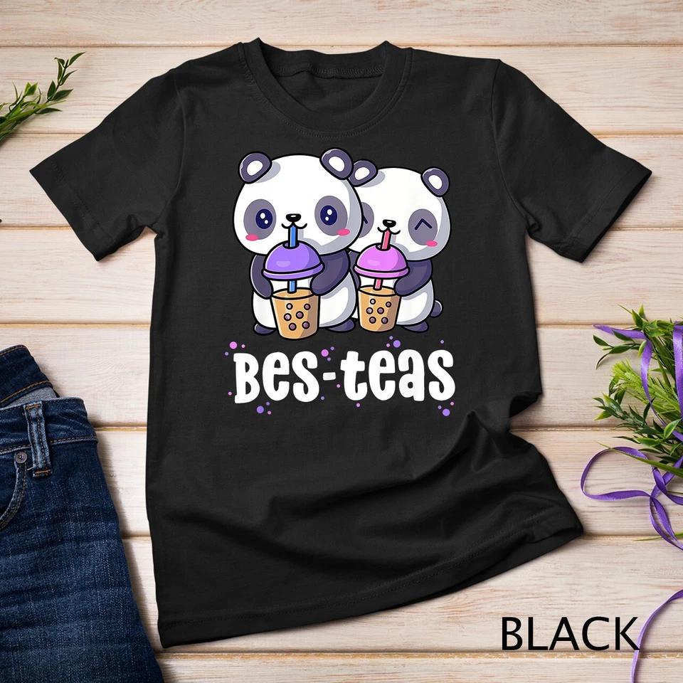 Boba Shirt Women Girls Bes Teas Kawaii Panda Bubble Tea T-Shirt Unisex T-shirt 1 L