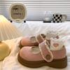 Beautiful~ Not Tired Feet British Style Thick Sole Simple Shallow Mouth Mary Jane Shoes New Spring and Summer Thick Heel Loafer Single Shoes Women
