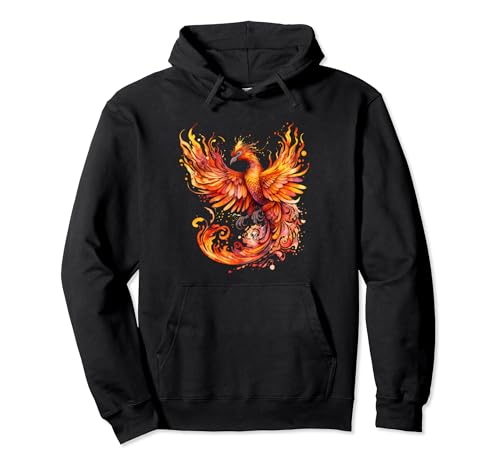 Red Fire Phoenix Design Hoodie