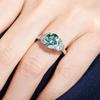 925 Sterling Silver 3 Carat Moissanite V-Shaped Engagement Ring Set, Light Luxury Women’s Wedding Band.