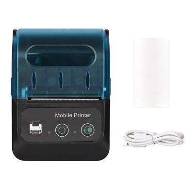 Bisofice Portable 58mm Receipt Thermal Printer 2 Inches Mini Mobile Pocket Printers with 6 Thermal Paper Roll