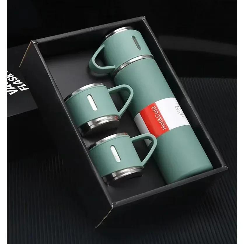 500ML 304 Stainless Steel Vacuum Insulated Bottle Gift Set Coffee Mug Business Style Insulated Water Bottle for Tea Coffee Drink