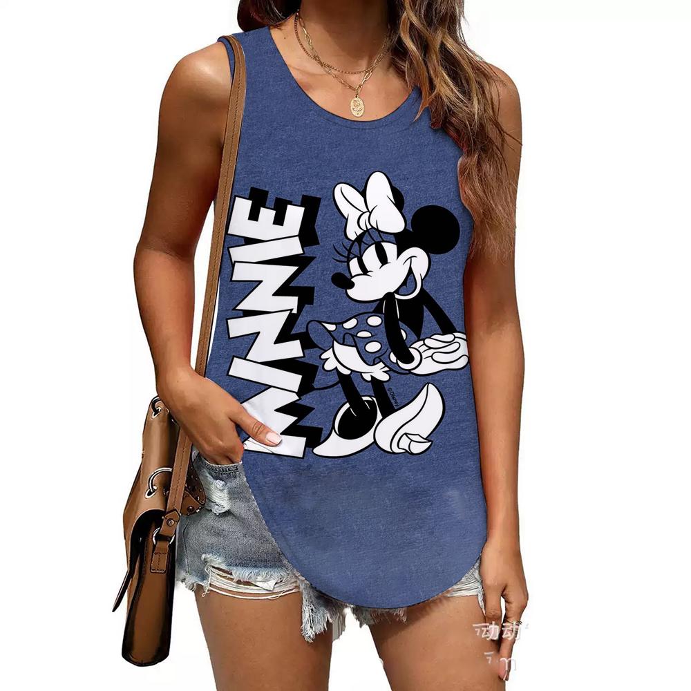 Fashion Printed Top Casual Loose Sleeveless T-Shirts Women’s